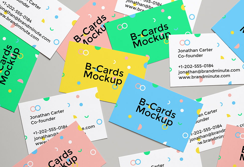 Realistic Business Cards MockUp