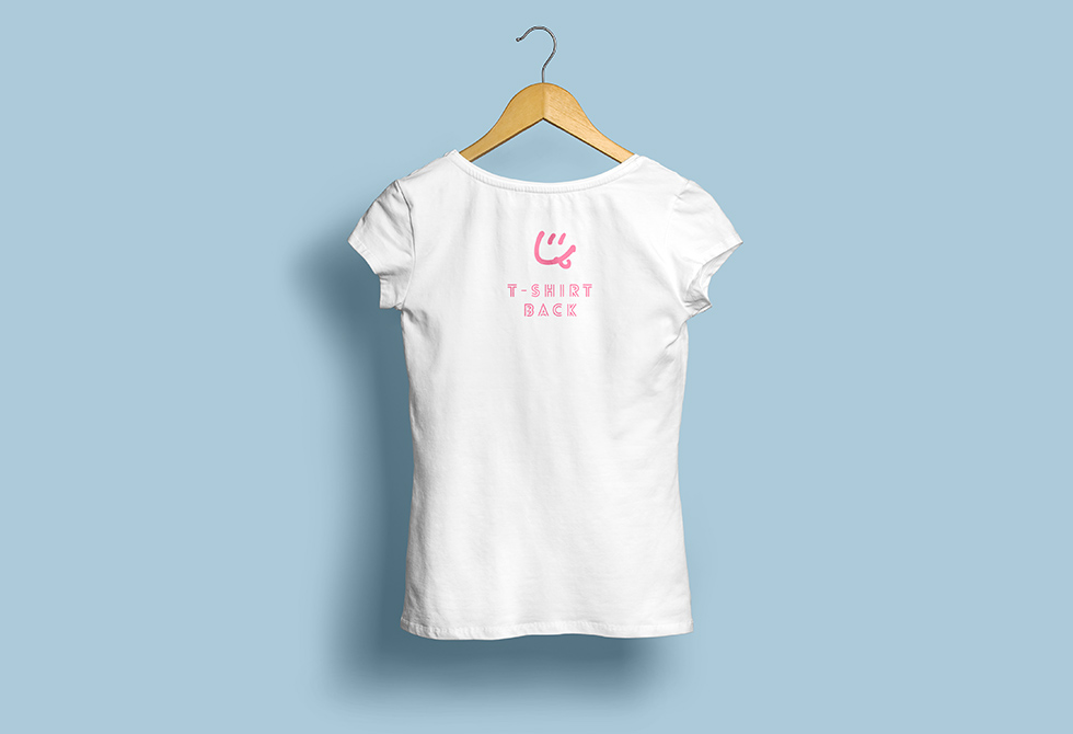 Woman T-shirt MockUp Back