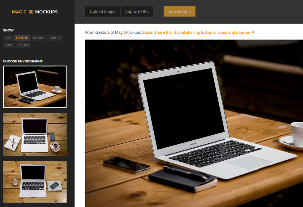 Сервис Magic Mockups