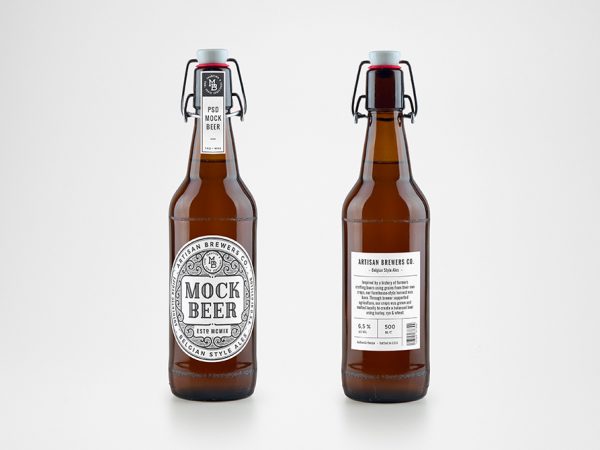 Artisan Beer Bottle MockUp