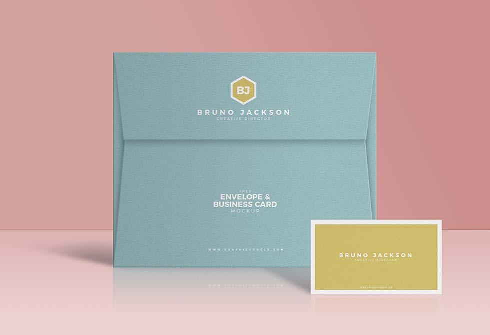 Free Envelope & Business Card Mockup PSD