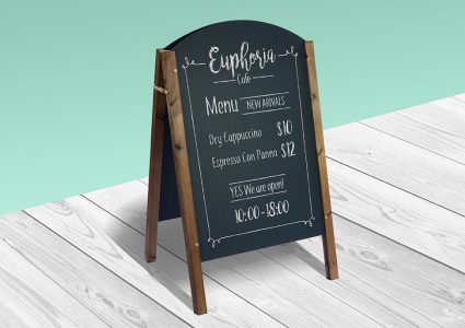 Мокап рекламной вывески