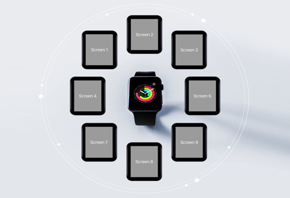 Мокап приложение Apple Watch
