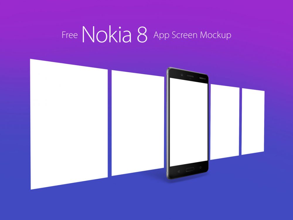 Мокап смартфонов приложений Nokia 8 Android