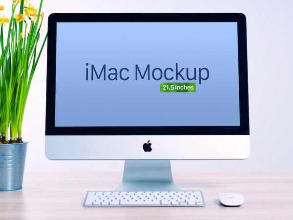 Мокап Apple iMac Mockup PSD 21,5 дюймов