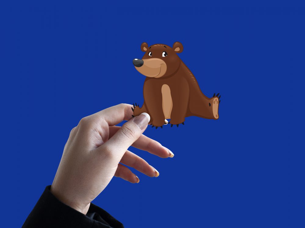 Мокап наклейки