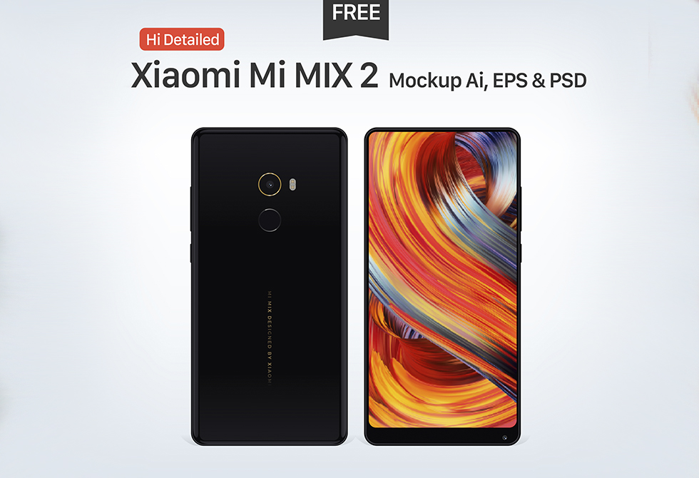 Мокап Xiaomi Mi MIX 2