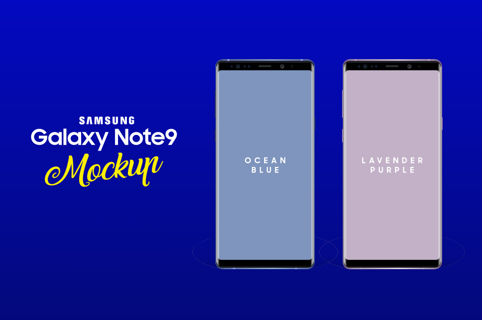 Мокап Samsung Galaxy Note 9