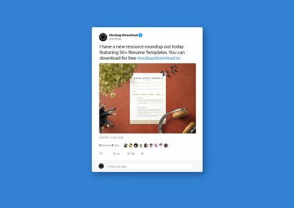Мокап Twitter