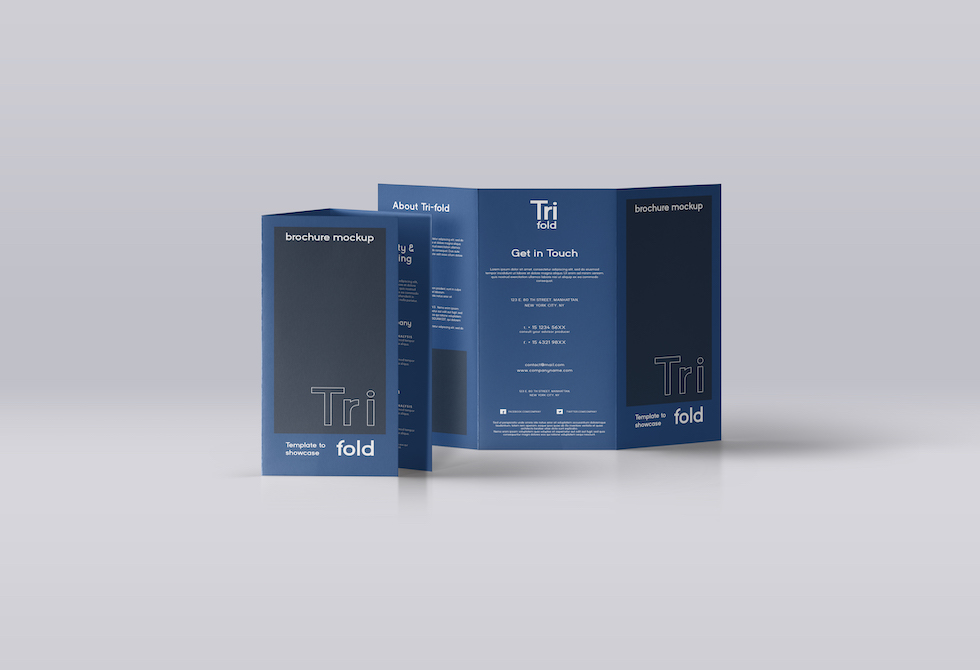 Мокап брошюры TriFold