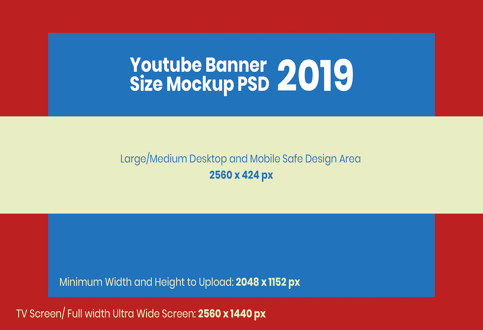 Мокап баннера YouTube